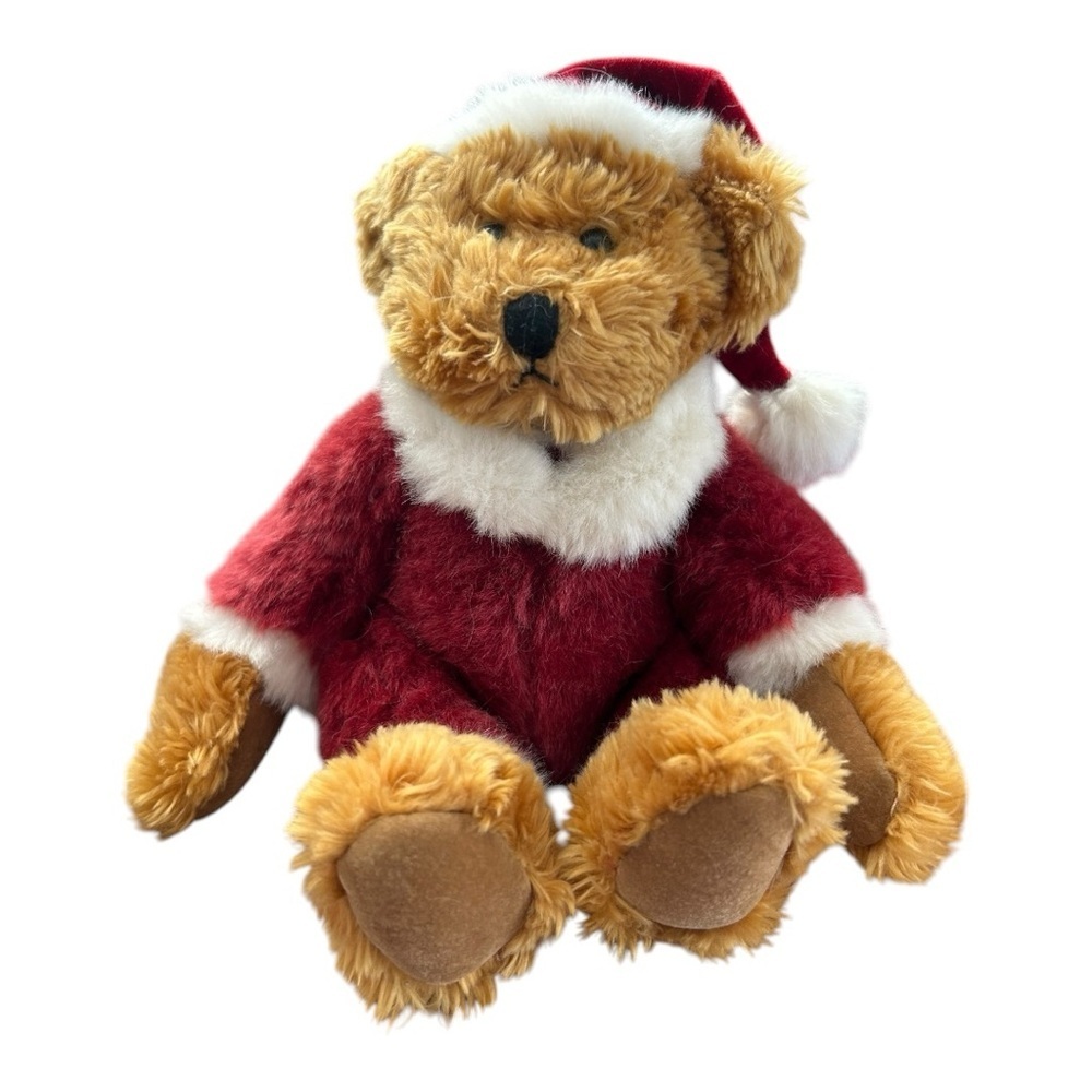 Russ KRIS Santa Teddy Bear Plush Christmas Stuffed Animal Holiday Decor Gift